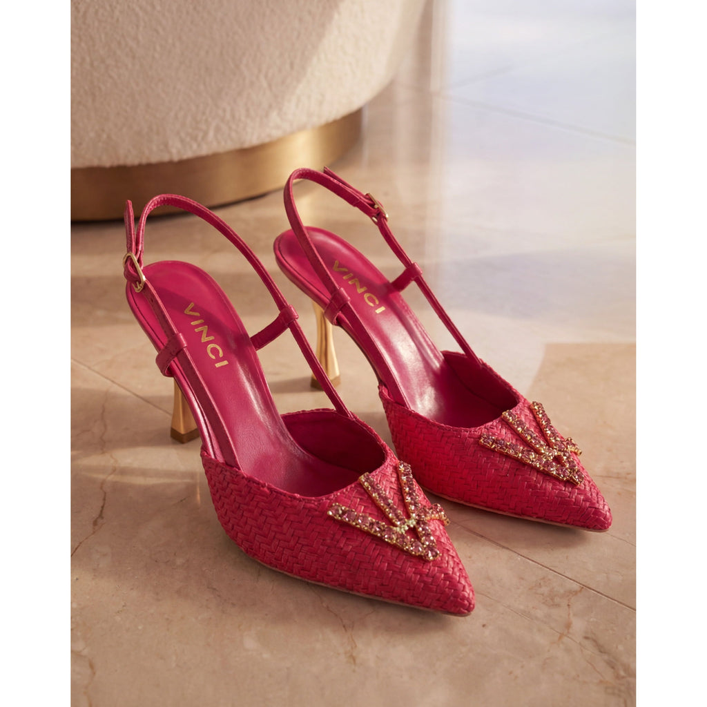The Luna Fuchsia Leather Slingback Women Sandal