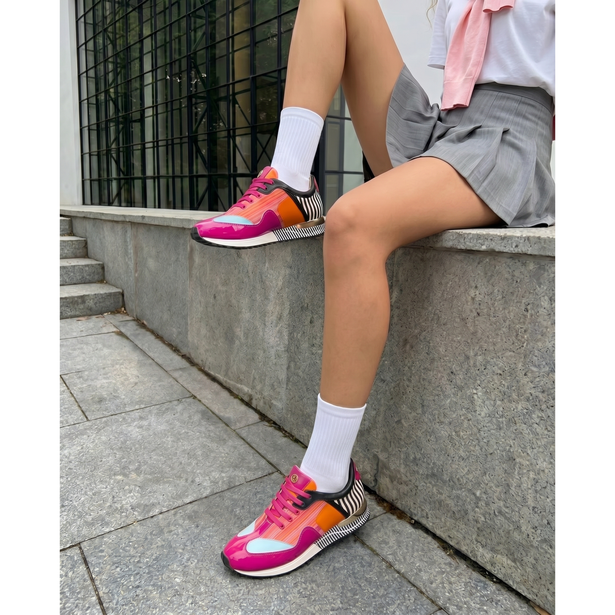 Vinci  Santa Amaro Multi Color Fuchsia Women Sneaker