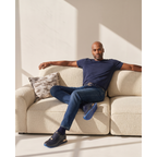 Vinci The Marseille Navy Blue Leather Men Sneaker