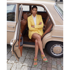 The Nejapa Block Heel Multicolor Leather Women Sandal