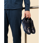 Vinci The Marseille Navy Blue Leather Men Sneaker