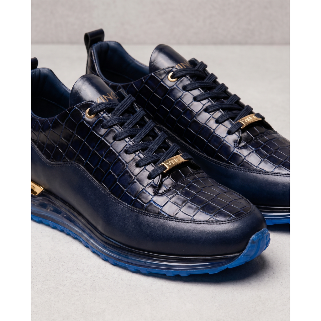 Vinci The Marseille Navy Blue Leather Men Sneaker