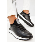 The Sonoma Black Leather Men Sneaker