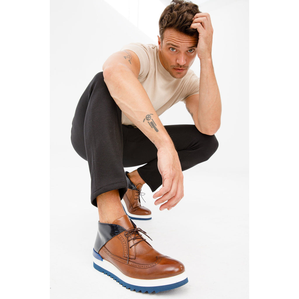 The Kagan Tan Wingtip Chukka Men Sneaker Boot
