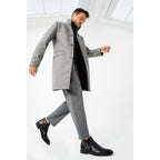 Vinci The Dallas Black Leather Bit Ankle Zip-Up Dress Men Boot