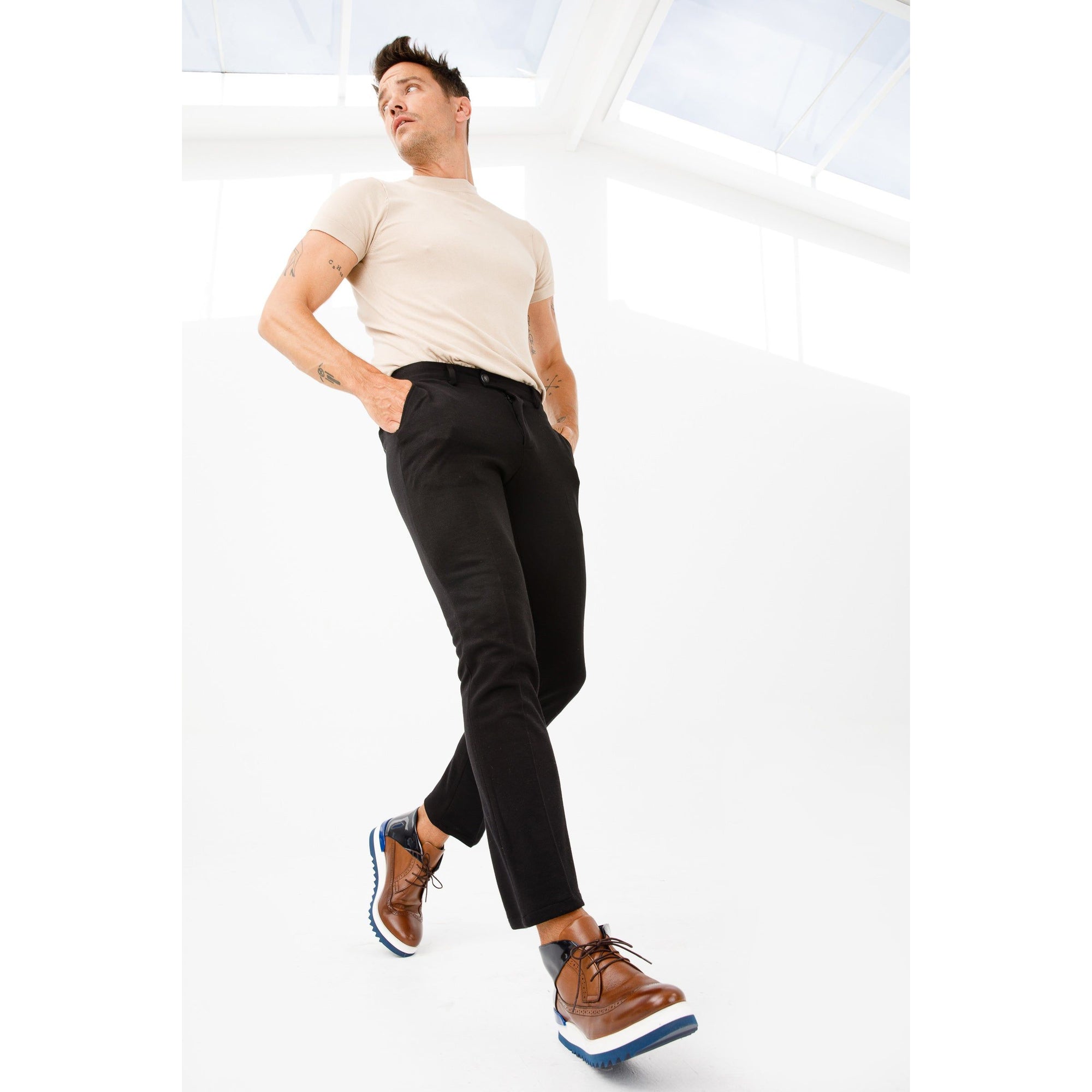 The Kagan Tan Wingtip Chukka Men Sneaker Boot