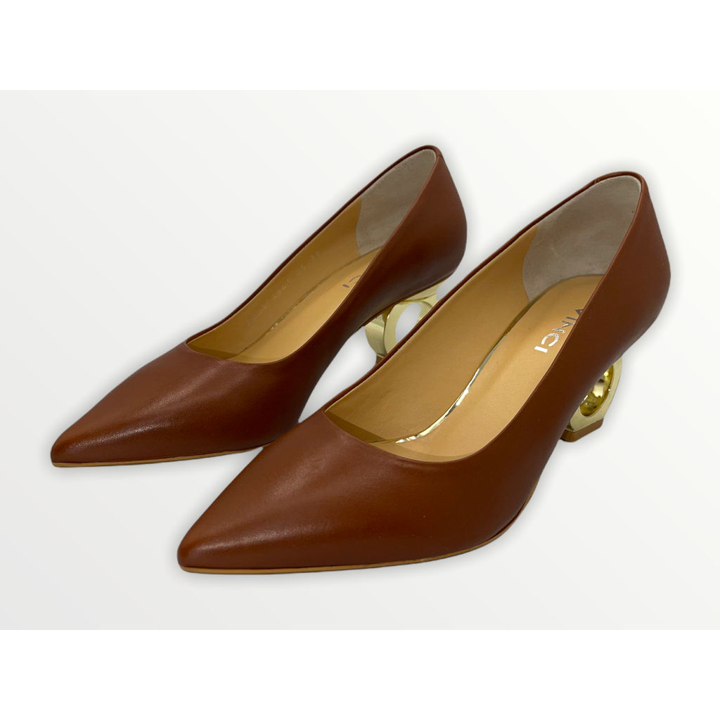 The Tokyo Brown Leather Pump Final Sale!