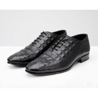 The Randor Black Crocodile Leather Oxford Men Shoe