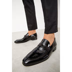 The Dodoma Black Patent  Leather Loafer Men Shoe