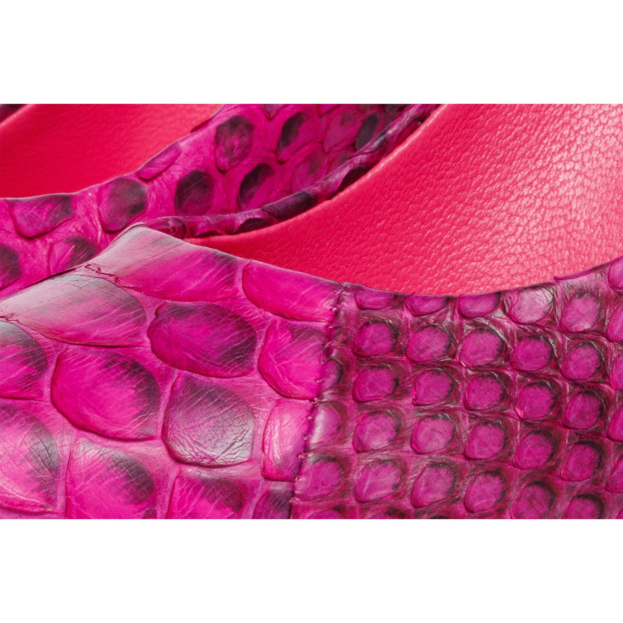 The Queen Fuchsia Snake Leather Pump Women Shoe