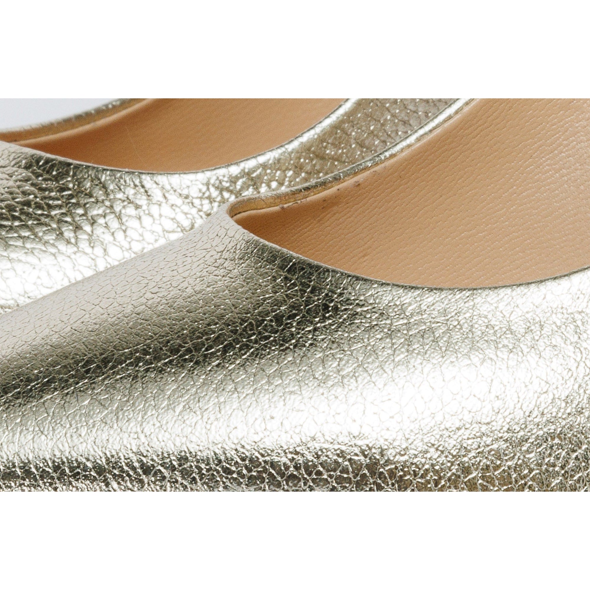 The Ege Gold Leather Pump Fuchsia Sole Women Shoe