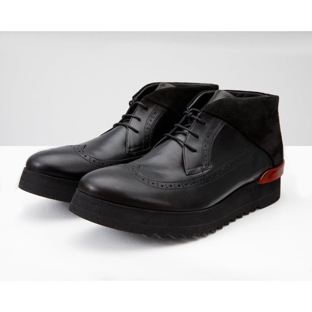 The Kagan Black Wingtip Chukka Men Sneaker Boot