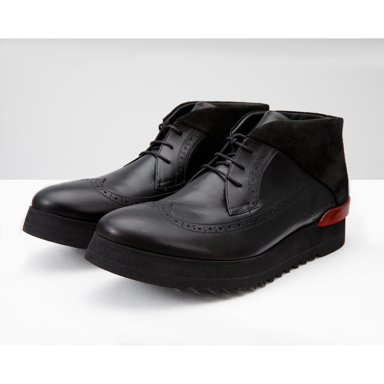 The Kagan Black Wingtip Chukka Men Sneaker Boot