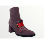 The Luksor Rose Suede Leather Block Heel Women Boot