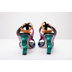 The Duffryn Multicolor T-Strap Leather Women Sandal