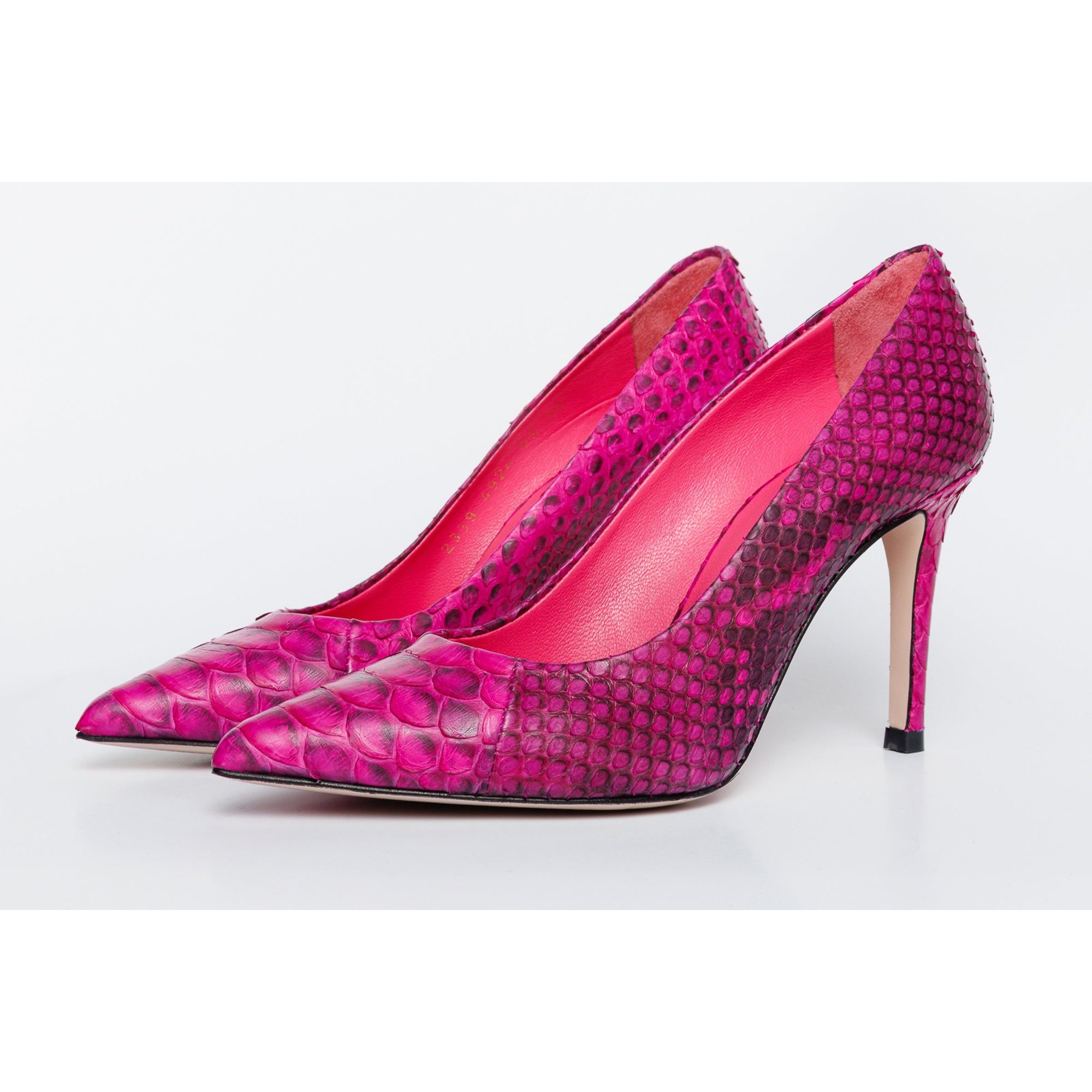 The Queen Fuchsia Snake Leather Pump Women Shoe