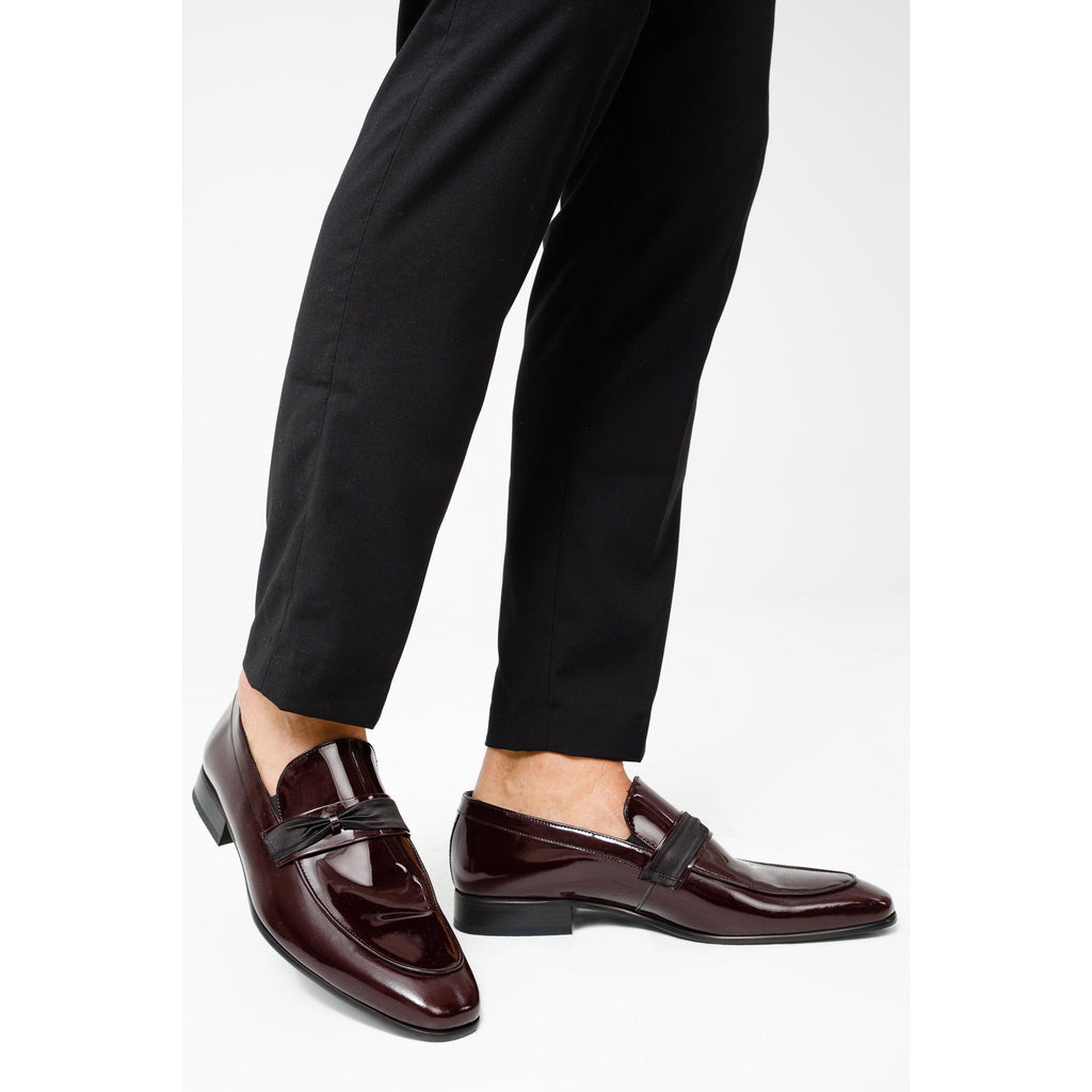 The Dodoma Burgundy Patent Leather Loafer Men Shoe
