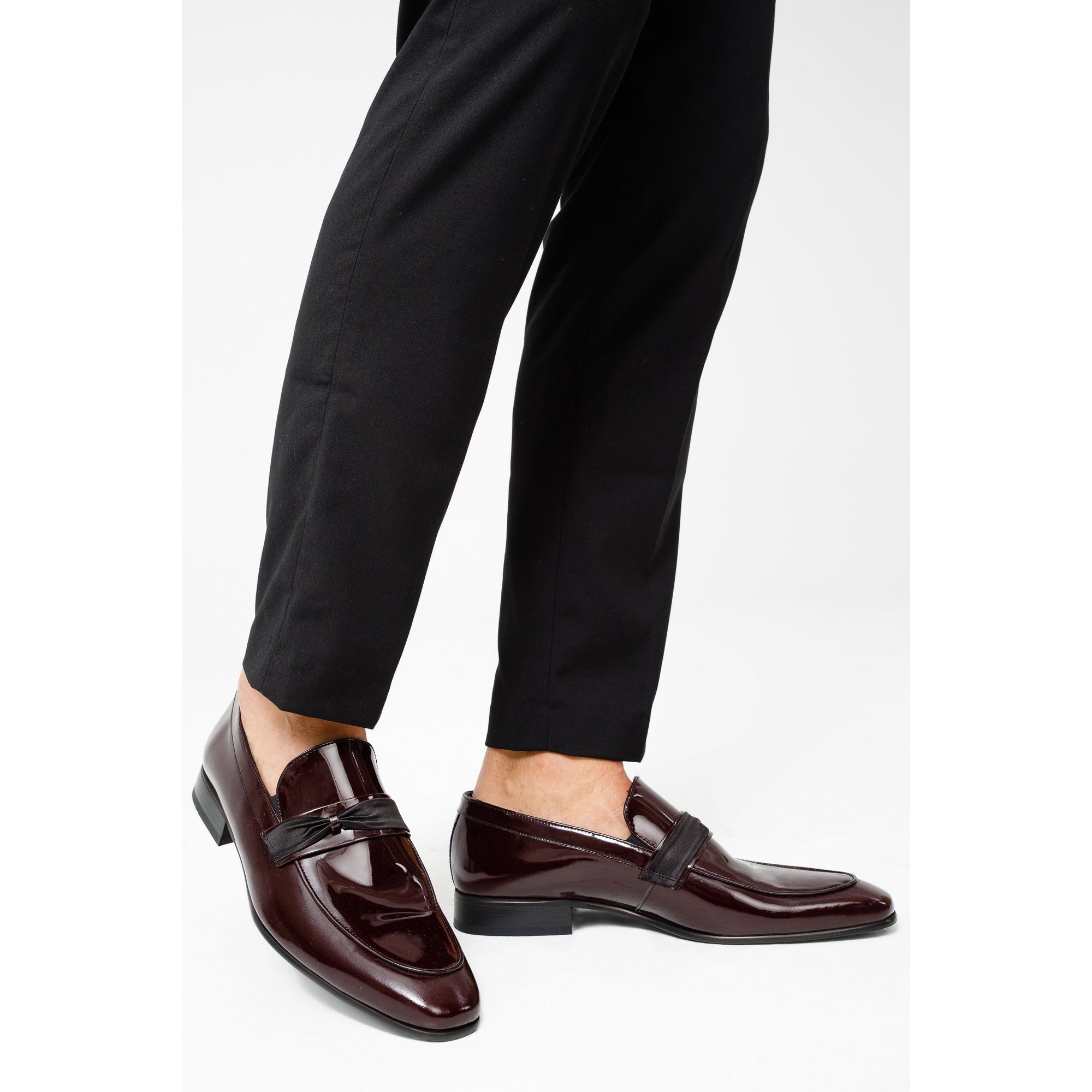 The Dodoma Burgundy Patent Leather Loafer Men Shoe