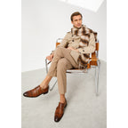 The Essen Brown Cap Toe Double Monk Strap Men Shoe