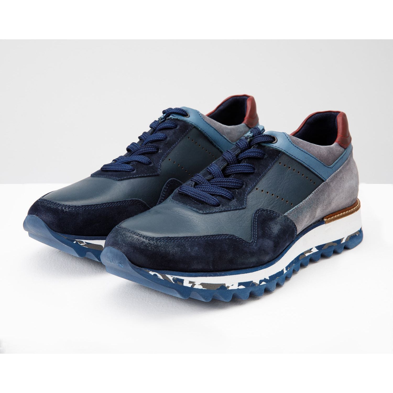 Vinci The Hoskova Navy Blue Leather Men Sneaker