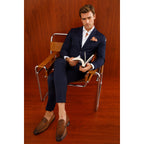 Vinci The Grand Woven Leather Tan Men Shoe Penny Loafer