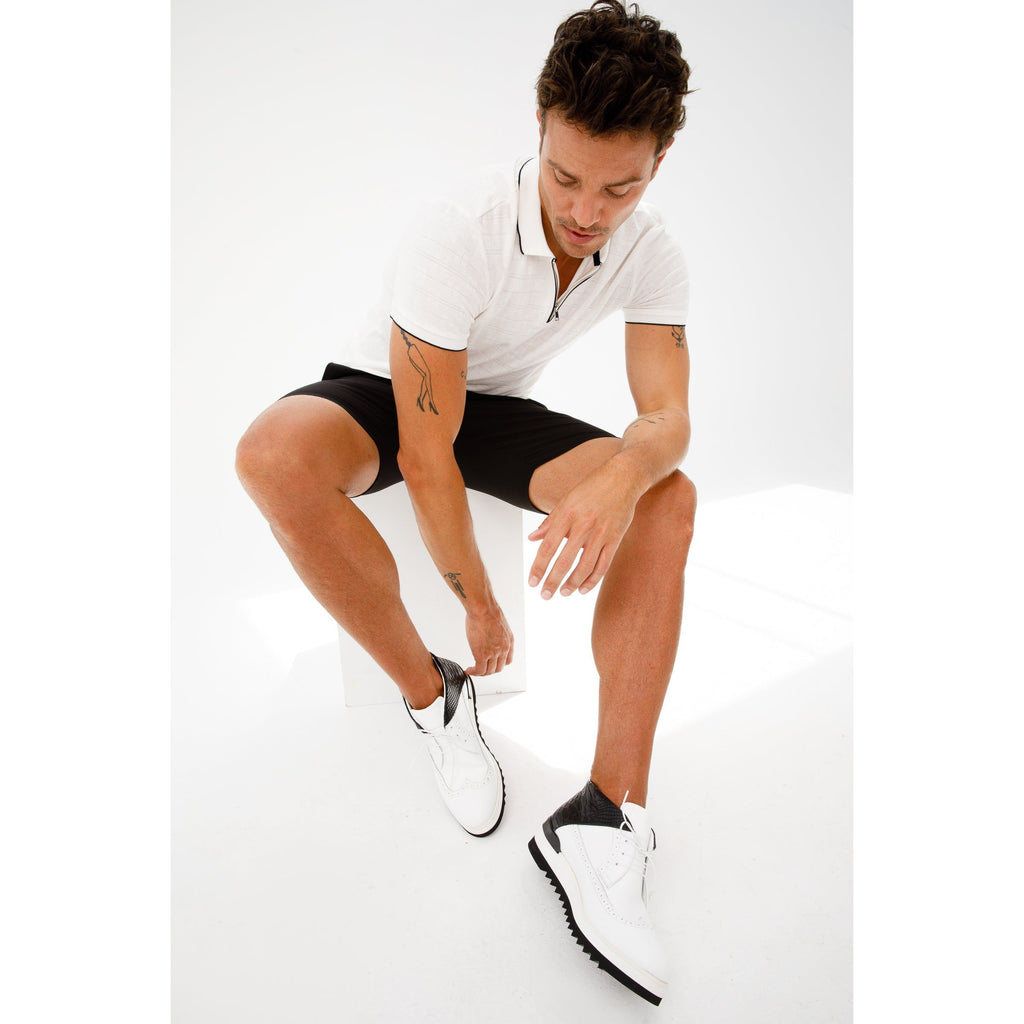 The Kagan White Wingtip Chukka Men Sneaker Boot