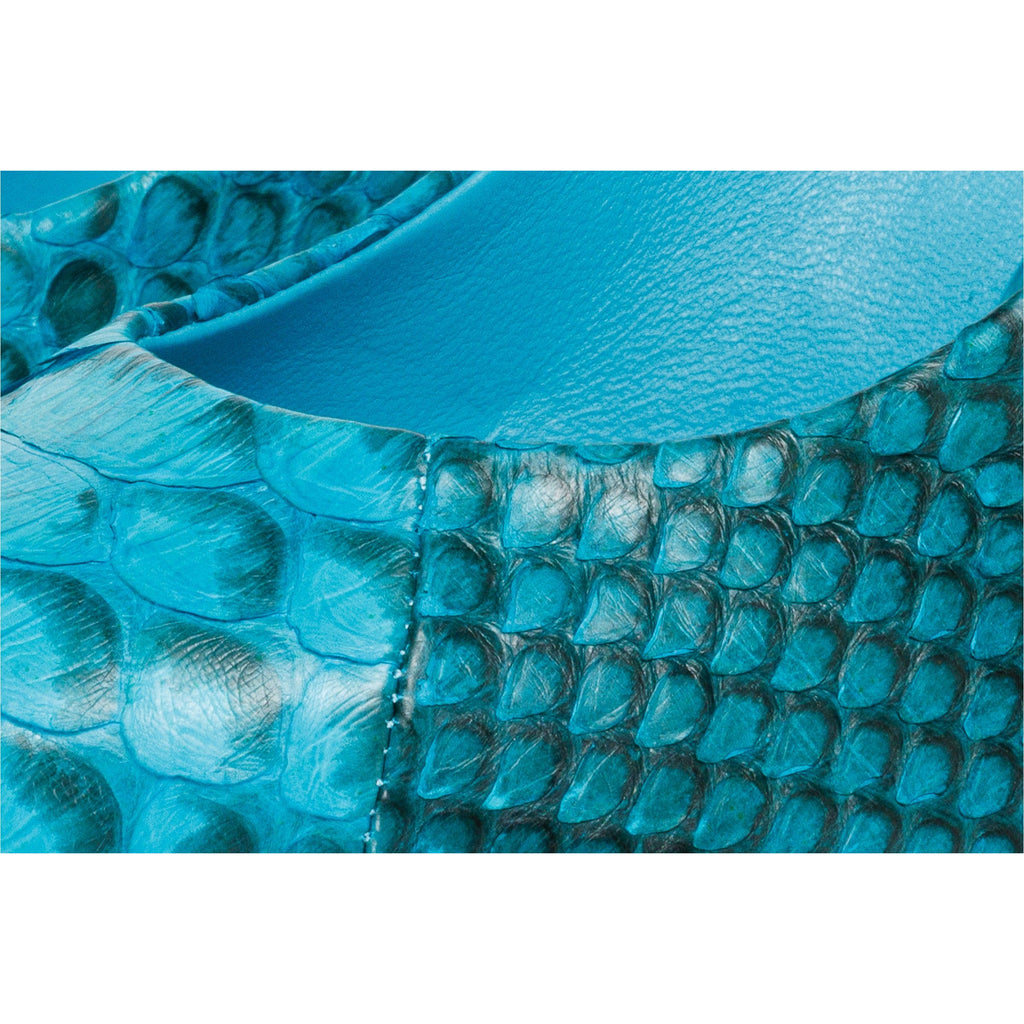 The Queenn Turquoise Snake Leather Pump Women Shoe