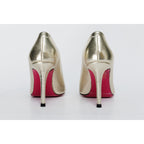 The Ege Gold Leather Pump Fuchsia Sole Women Shoe