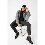The Montreal Black Leather Casual Zip-Up Ankle Men Boot