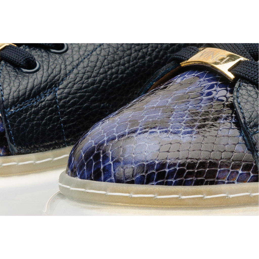 The Venezia Dark Blue Leather Women Sneaker