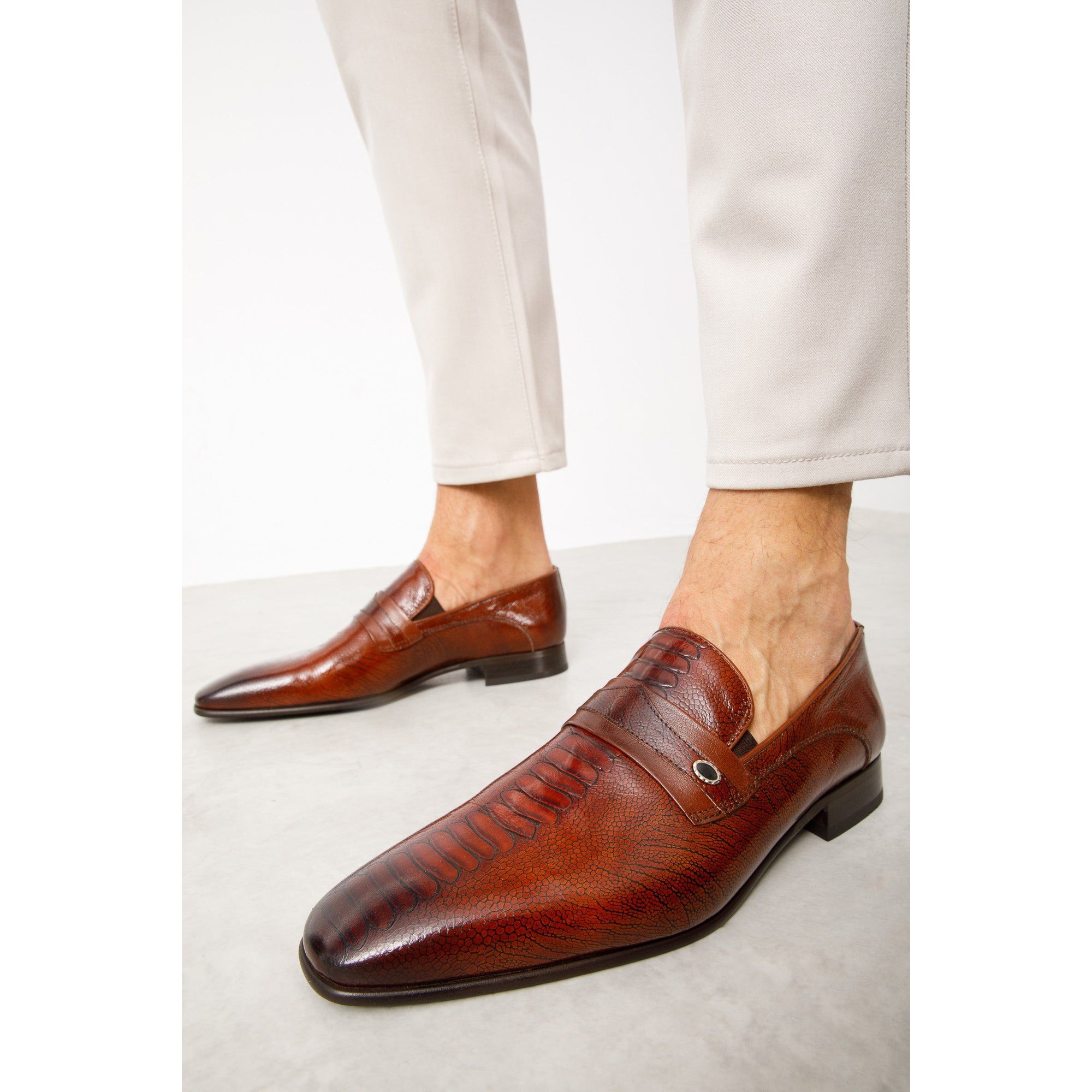Vinci The Bangkok Tan Penny Loafer Men Shoes