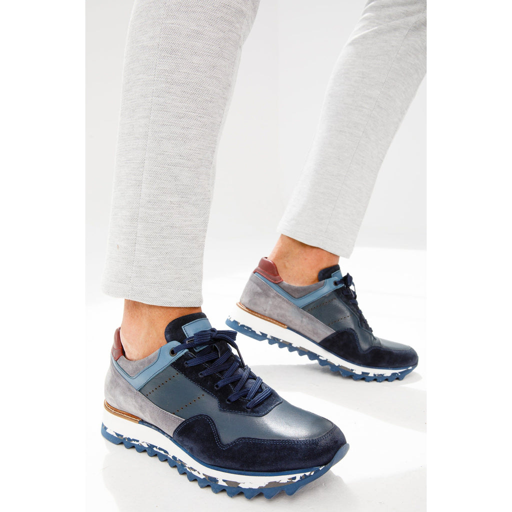 Vinci The Hoskova Navy Blue Leather Men Sneaker