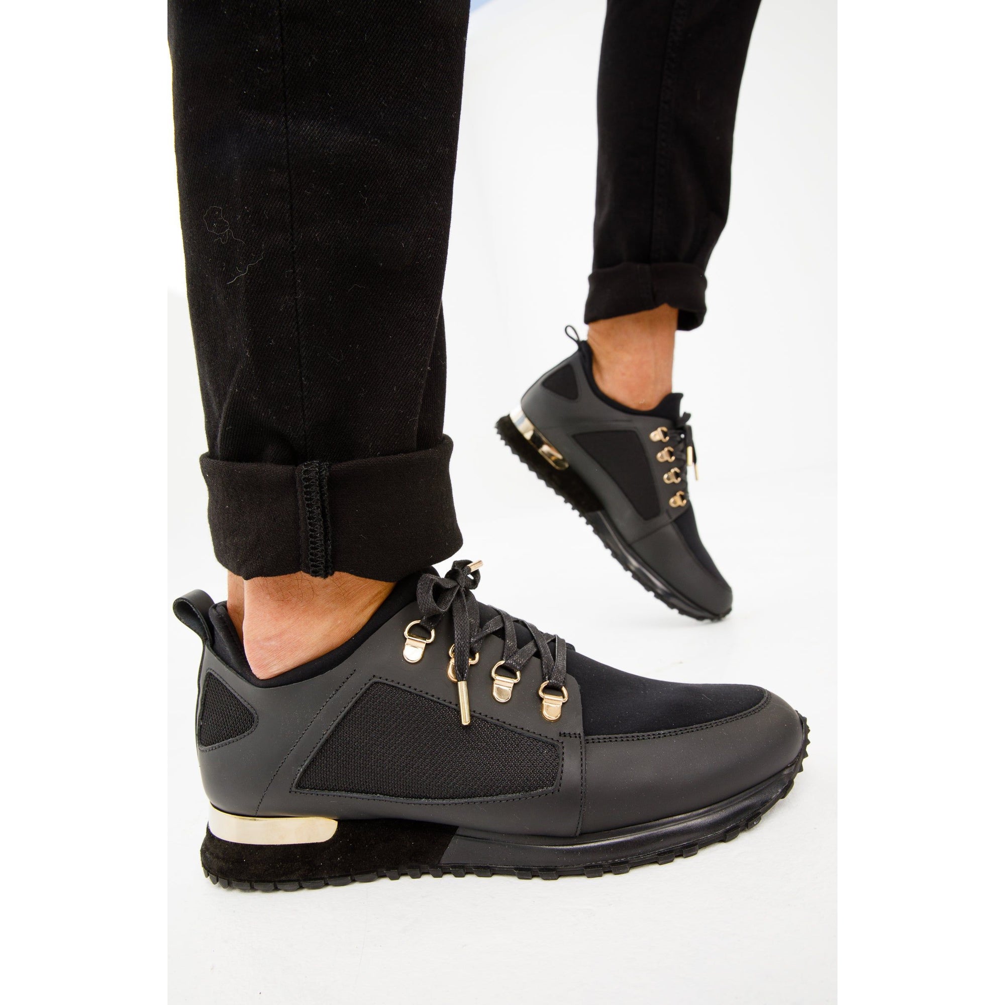 Vinci The Emir Black Leather Men Sneaker