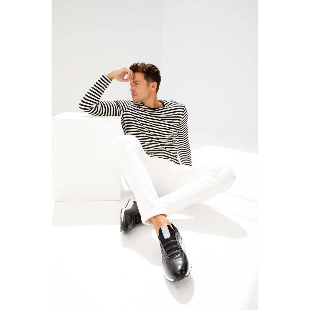 The Sonoma Black Leather Men Sneaker