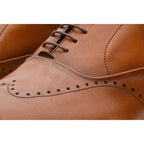 The Roma Tan Leather Wingtip Oxford Men Shoe