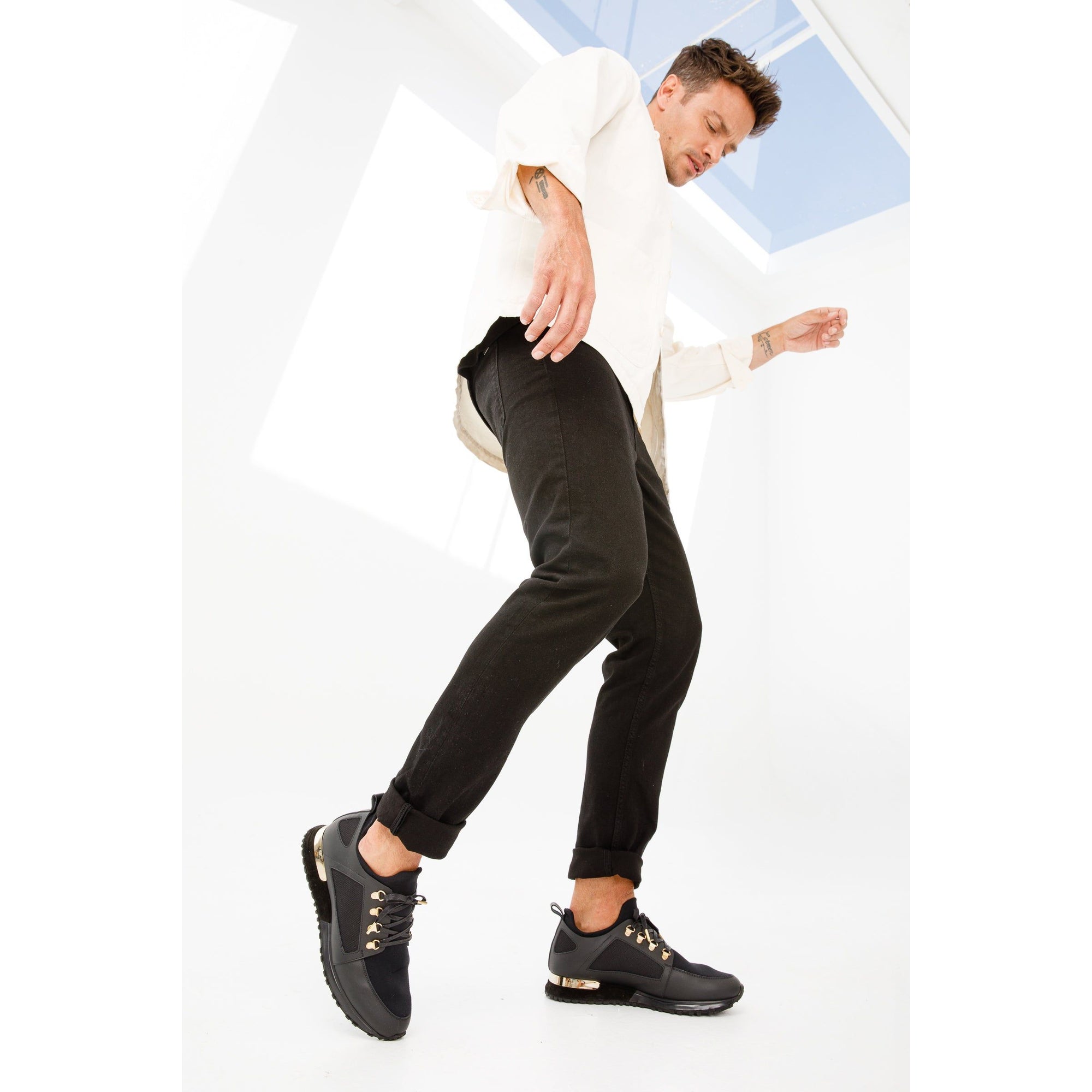 Vinci The Emir Black Leather Men Sneaker