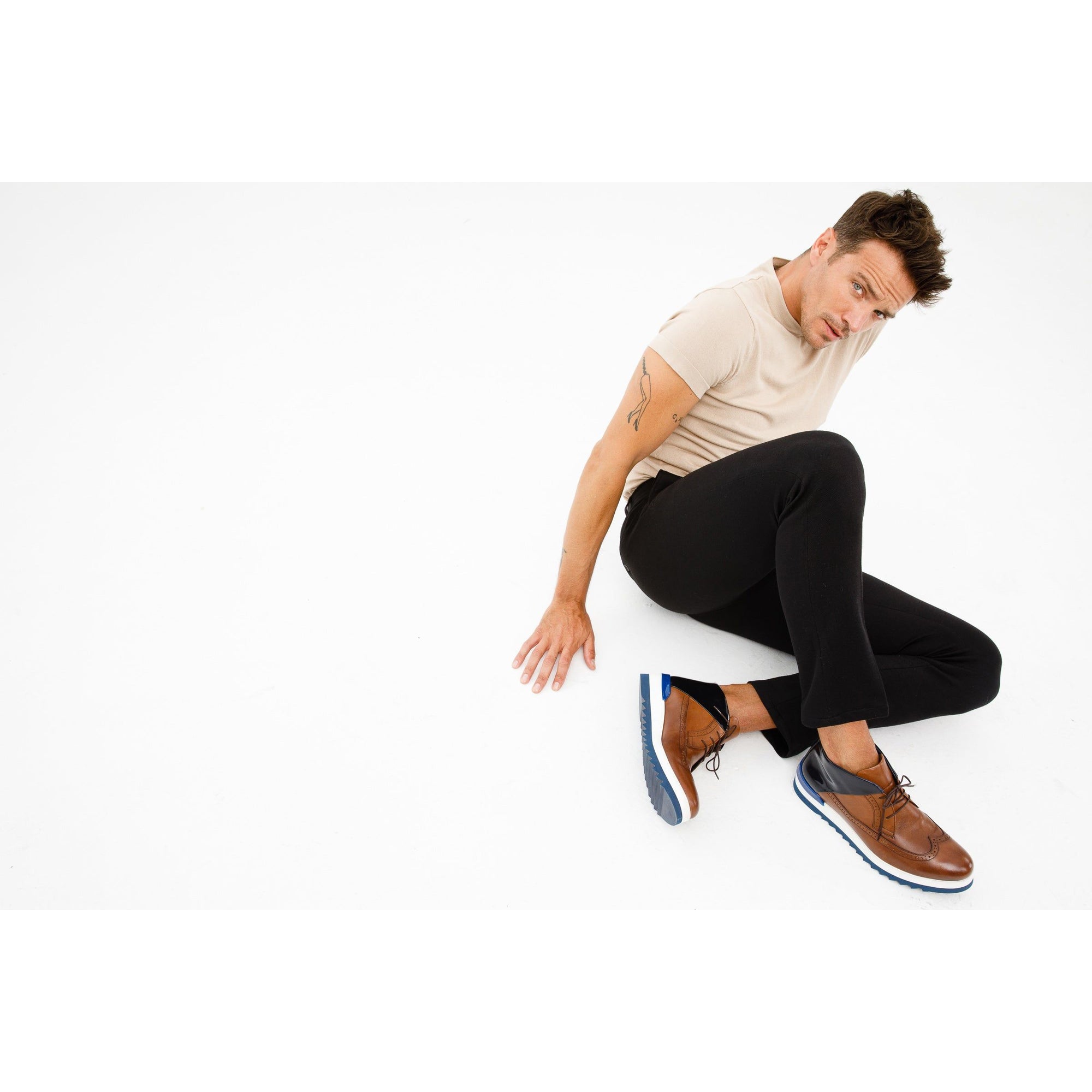 The Kagan Tan Wingtip Chukka Men Sneaker Boot