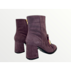 The Luksor Rose Suede Leather Block Heel Women Boot