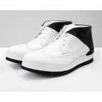 The Kagan White Wingtip Chukka Men Sneaker Boot