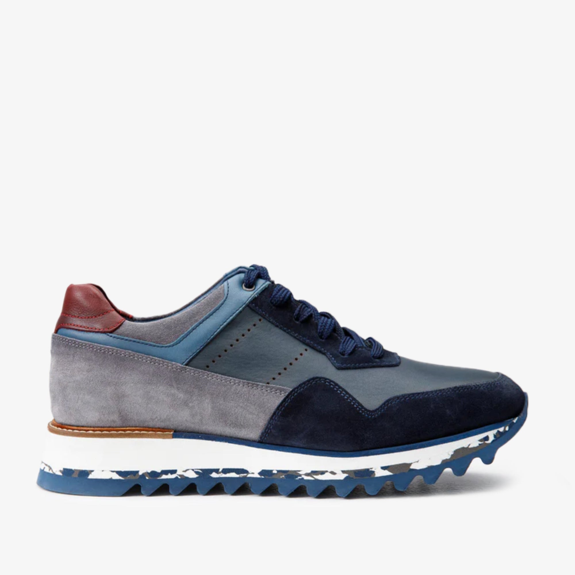 Vinci The Hoskova Navy Blue Leather Men Sneaker