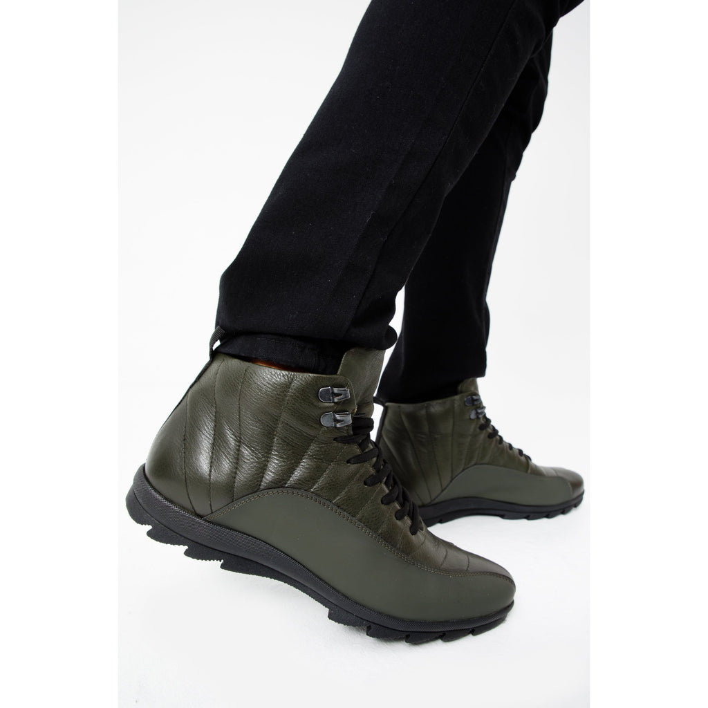 The Merter Green Leather Casual Lace-Up Men Boot Final Sale!