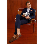 Vinci The Grand Woven Leather Tan Men Shoe Penny Loafer