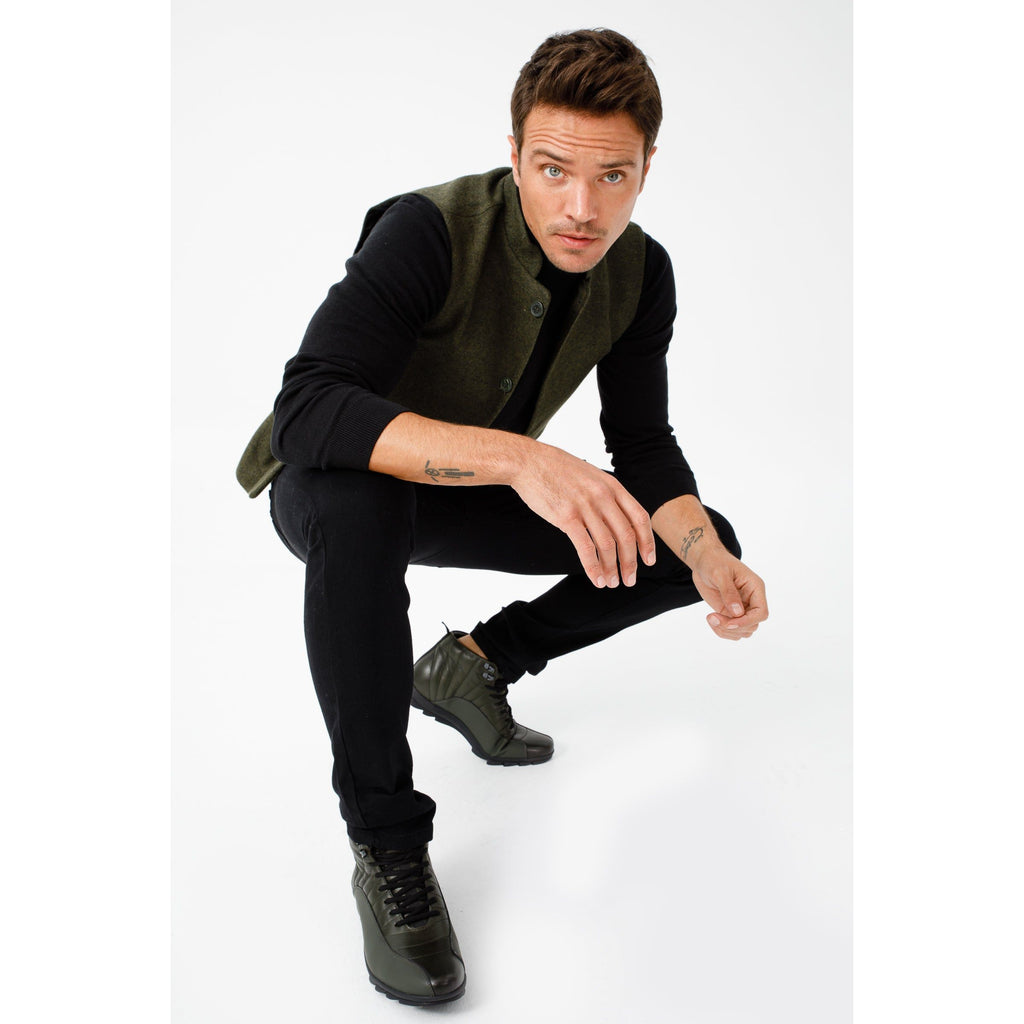 The Merter Green Leather Casual Lace-Up Men Boot Final Sale!