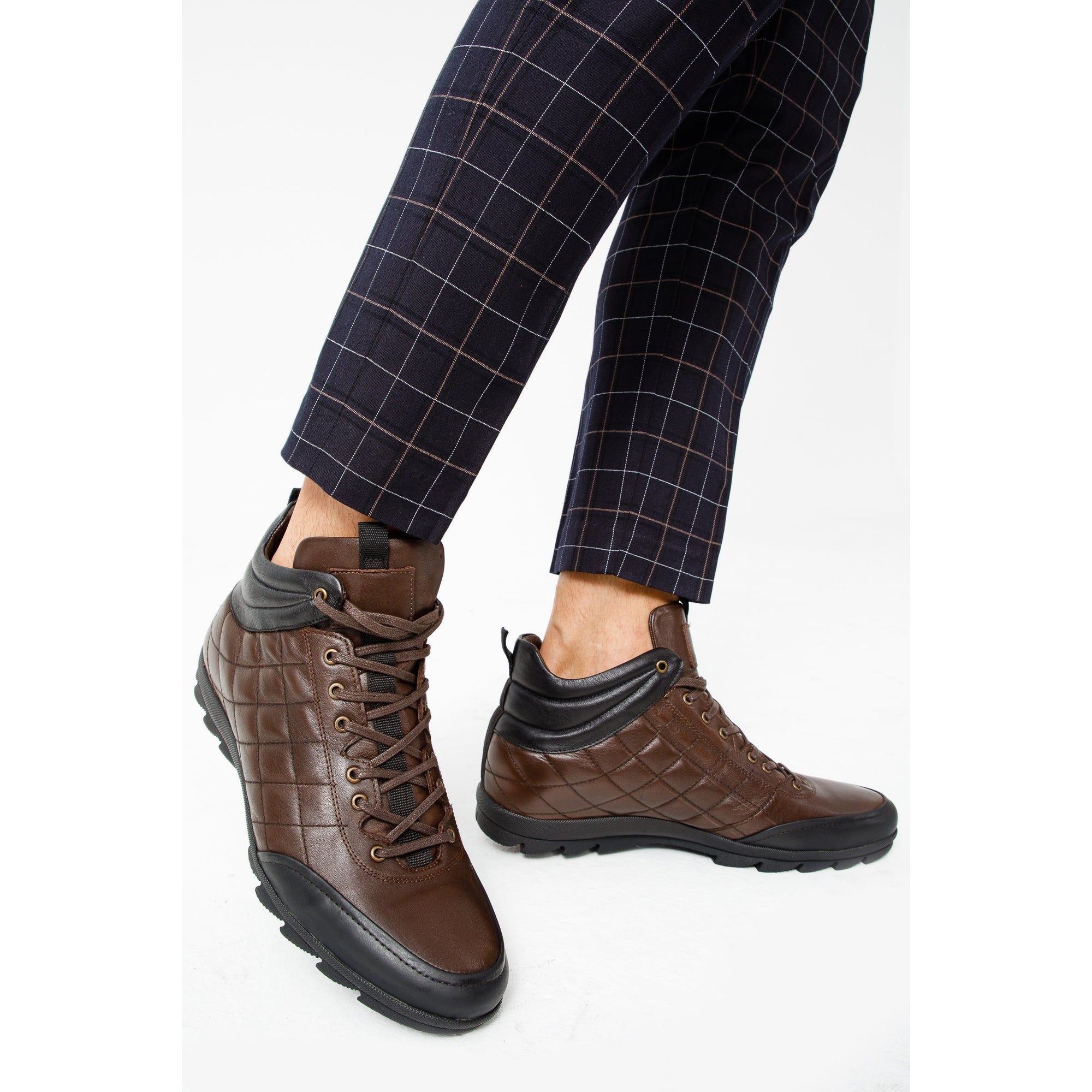 The Riga Brown Leather Casual Lace-Up Men Boots Final Sale!