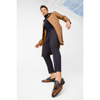 Vinci The Istanbul Tan & Navy Blue Leather Tassel Loafer Men Shoes