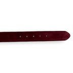 The Bari Burgundy Suede Leather Belt