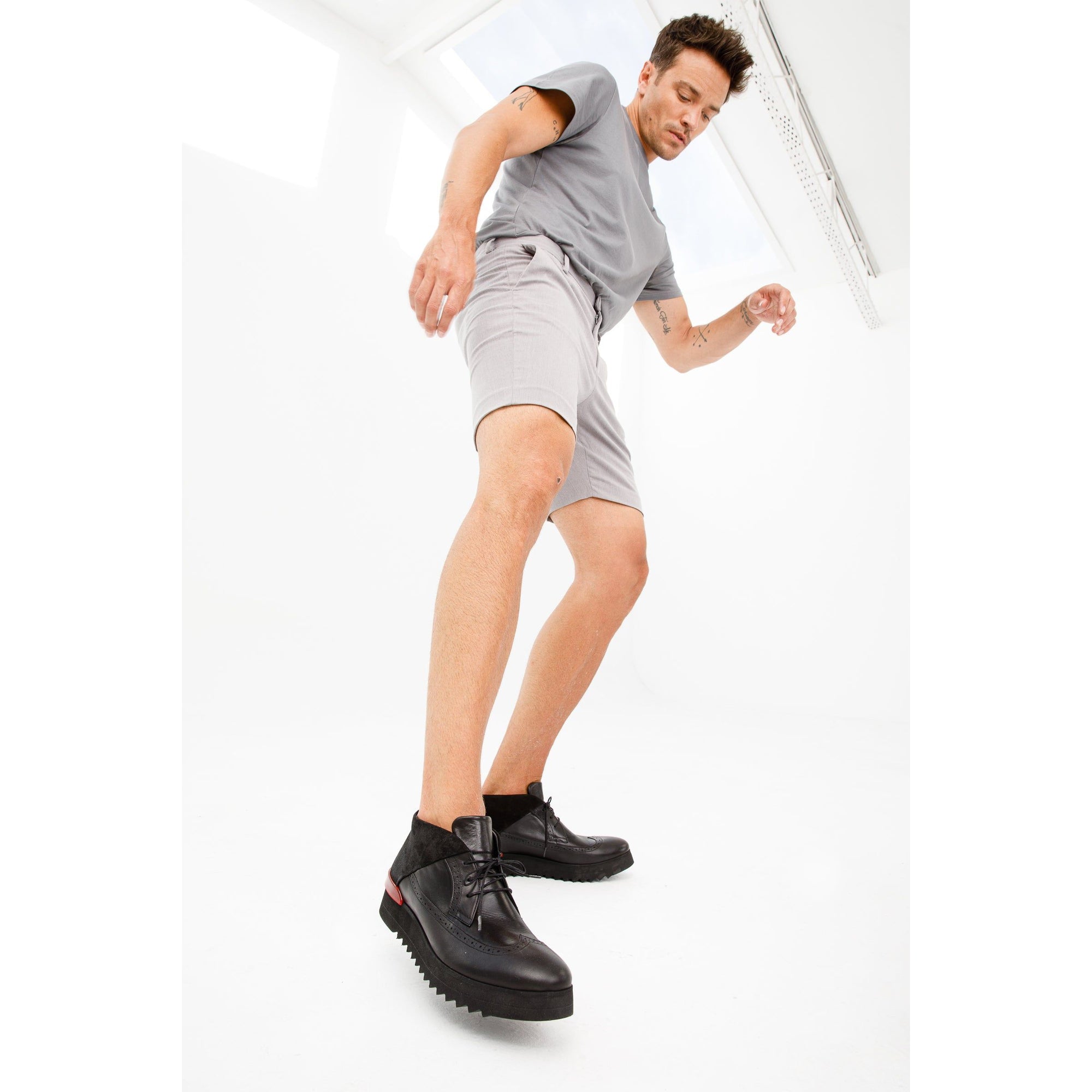 The Kagan Black Wingtip Chukka Men Sneaker Boot