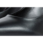 The Ege Black Leather Pump Fuchsia Sole Women Shoe