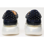 The Venezia Dark Blue Leather Women Sneaker