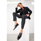 The Johannesburg Black Leather Dress Loafer Men  Shoe
